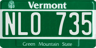 VT license plate NLO735
