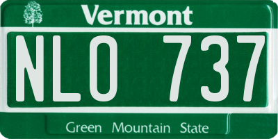 VT license plate NLO737