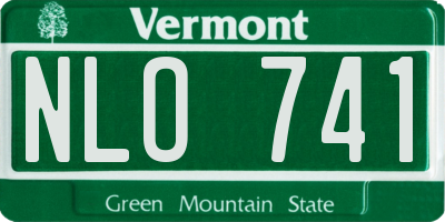 VT license plate NLO741