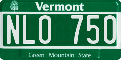 VT license plate NLO750