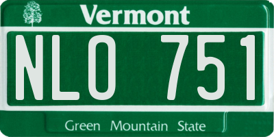 VT license plate NLO751