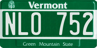 VT license plate NLO752
