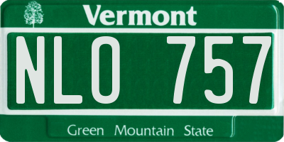 VT license plate NLO757