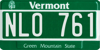 VT license plate NLO761