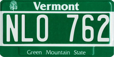 VT license plate NLO762