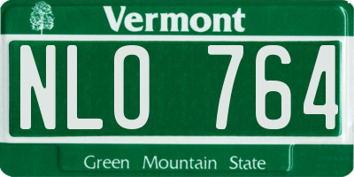 VT license plate NLO764