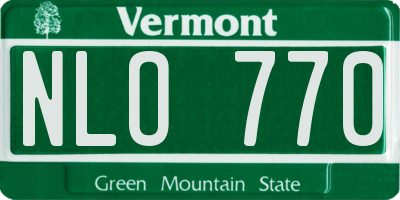 VT license plate NLO770