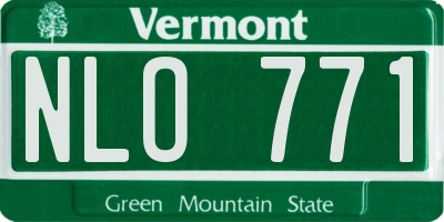 VT license plate NLO771