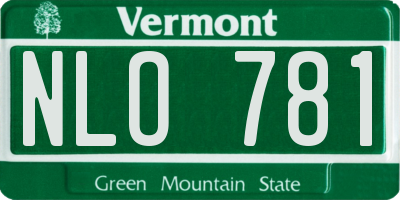VT license plate NLO781
