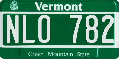 VT license plate NLO782
