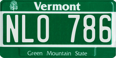 VT license plate NLO786