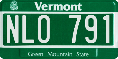 VT license plate NLO791
