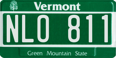 VT license plate NLO811