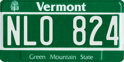 VT license plate NLO824