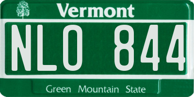 VT license plate NLO844