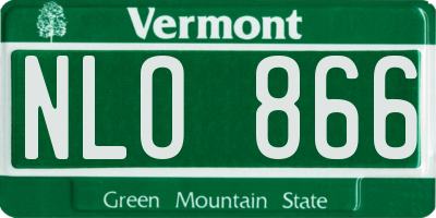 VT license plate NLO866
