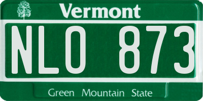 VT license plate NLO873