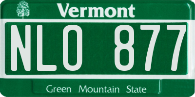 VT license plate NLO877