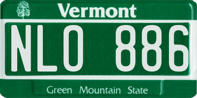 VT license plate NLO886