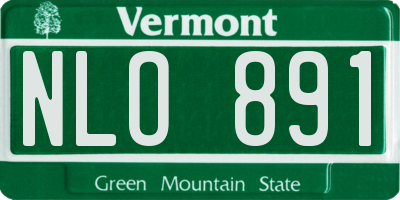 VT license plate NLO891