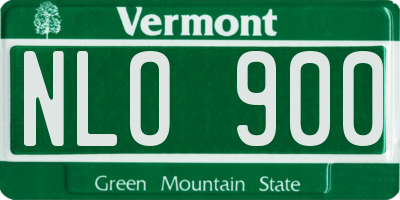 VT license plate NLO900
