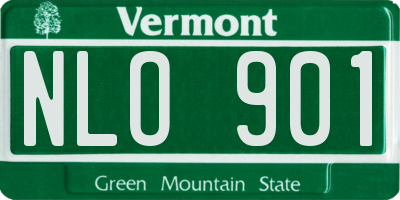 VT license plate NLO901