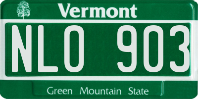 VT license plate NLO903