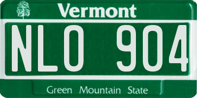 VT license plate NLO904