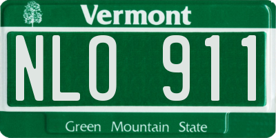 VT license plate NLO911