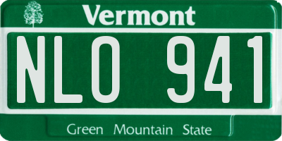 VT license plate NLO941