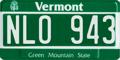 VT license plate NLO943