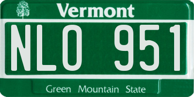 VT license plate NLO951