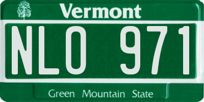 VT license plate NLO971
