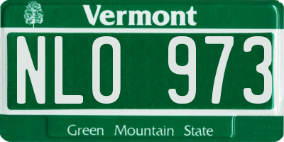 VT license plate NLO973
