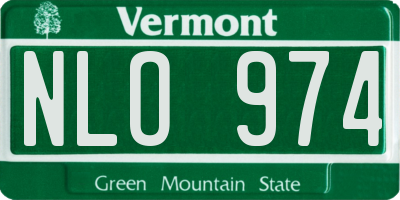 VT license plate NLO974