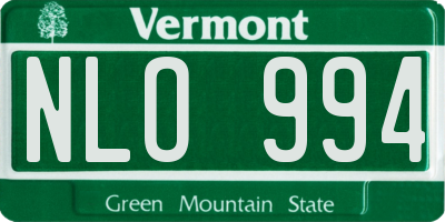 VT license plate NLO994