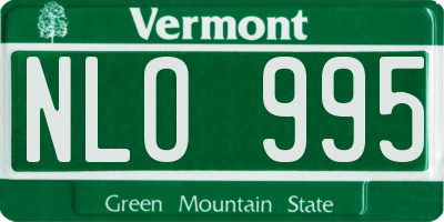 VT license plate NLO995