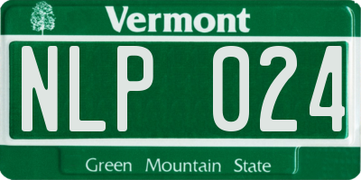 VT license plate NLP024