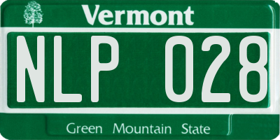 VT license plate NLP028