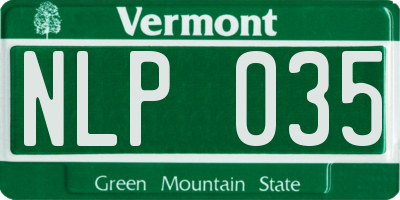 VT license plate NLP035