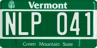 VT license plate NLP041