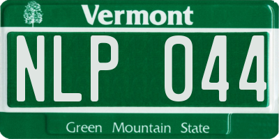 VT license plate NLP044