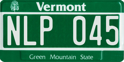 VT license plate NLP045