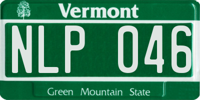 VT license plate NLP046