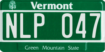 VT license plate NLP047