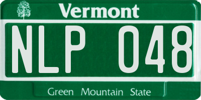 VT license plate NLP048