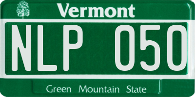 VT license plate NLP050