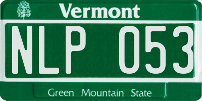 VT license plate NLP053