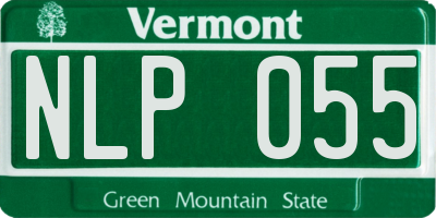 VT license plate NLP055