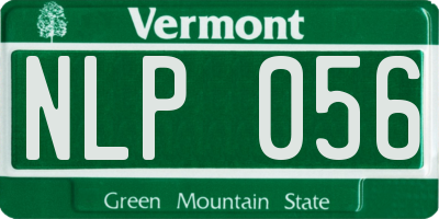VT license plate NLP056